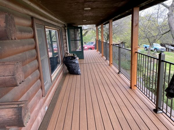 Tiki Torch Decking with Spiced Rum Boarder Placerville, CA