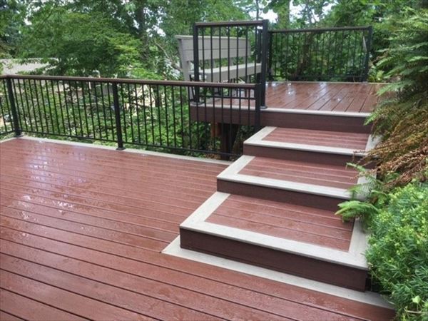 Trex Transcend Fire Pit with Rope Swing Border.