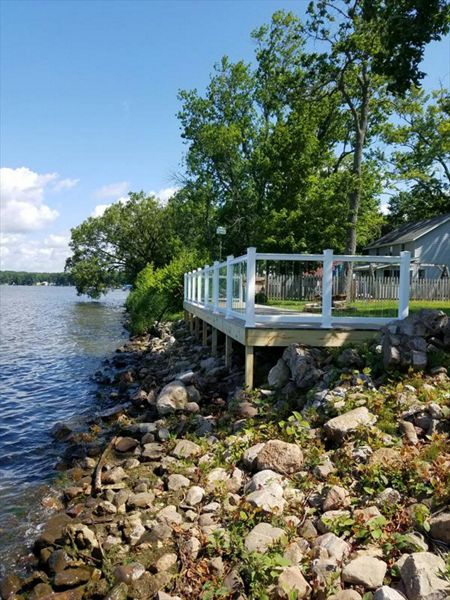 Rope Swing with glass railing