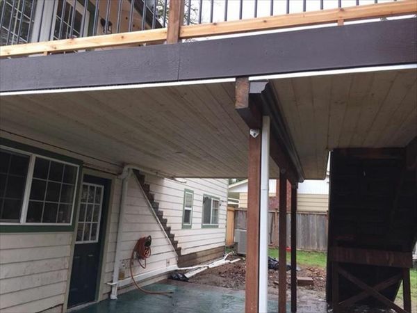 Trex Rain Escape keeping the space below the deck dry.