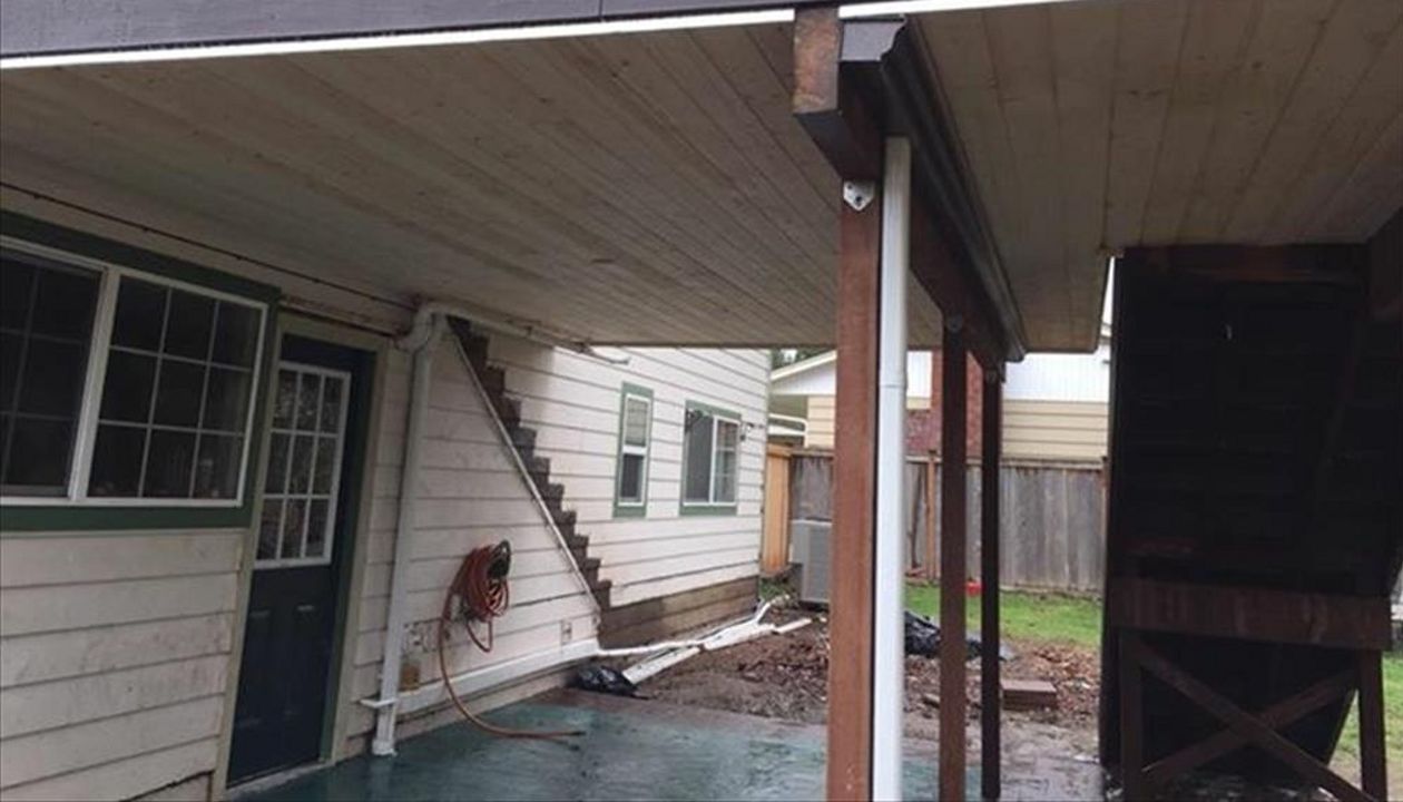 Trex Rain Escape keeping the space below the deck dry.