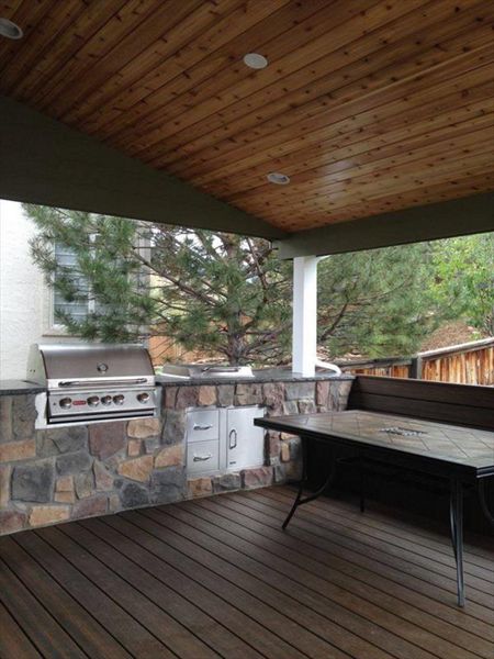 Trex Transcend Deck with a roof