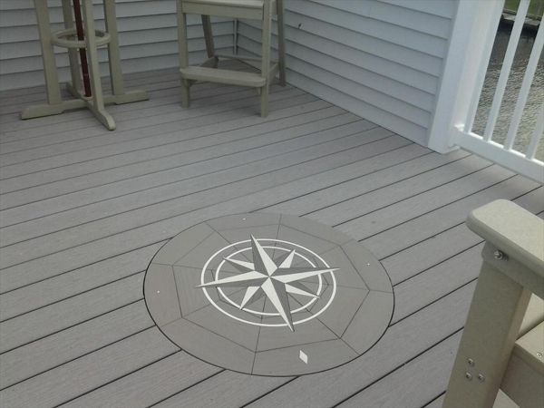 Custom Trex Deck with inlay in Lavallette NJ
