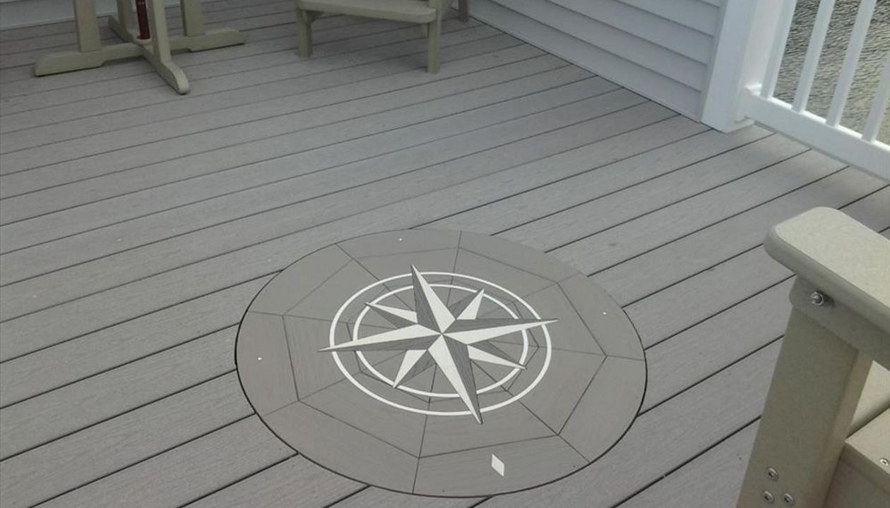 Custom Trex Deck with inlay in Lavallette NJ