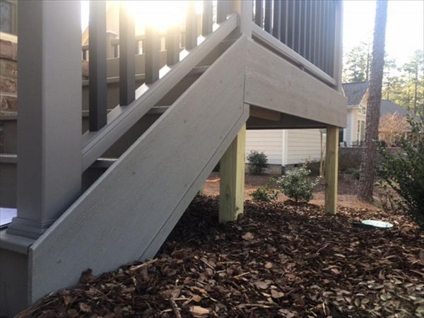 Trex Transcend fascia board is installed properly and resists moving and decay