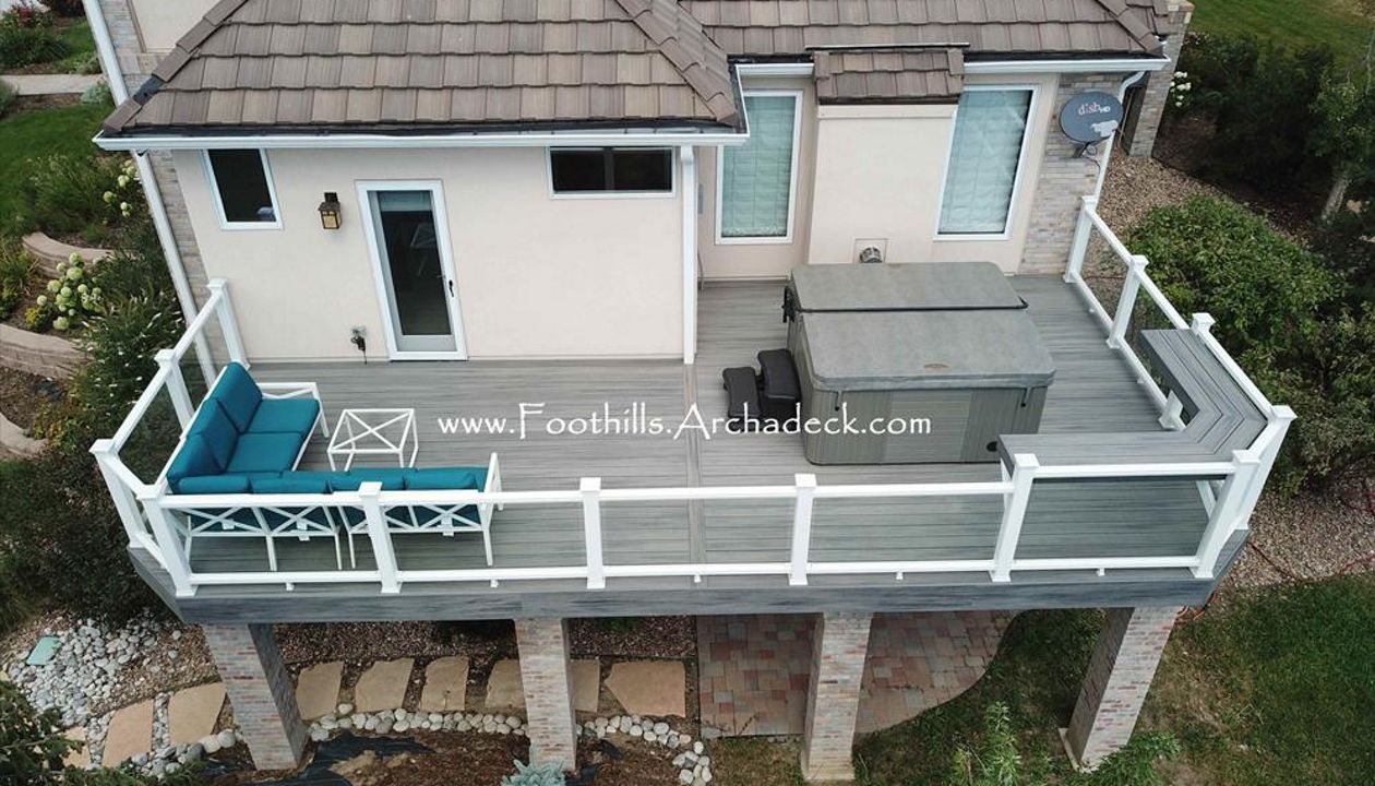 TREX Island Mist deck with Transcend Glass Rails Golden, CO II