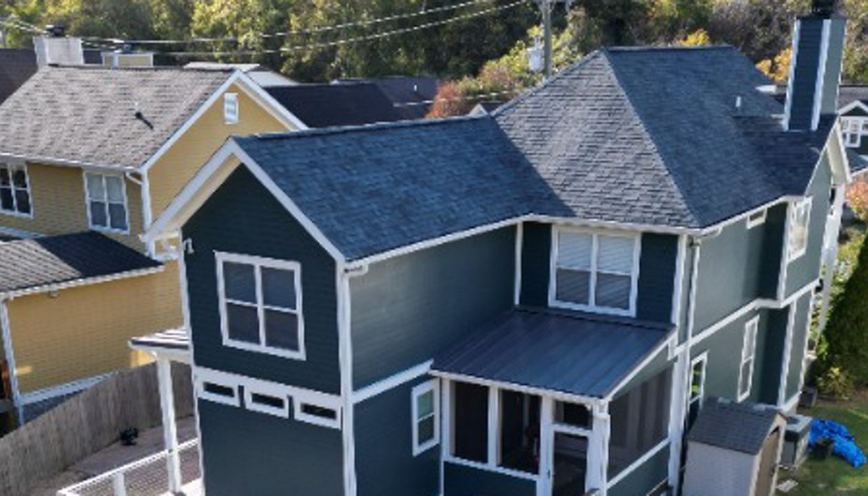 Custom wrap-around Trex deck