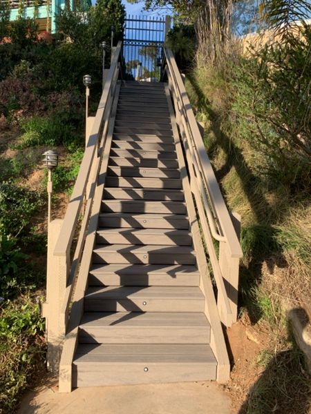 Trex Rocky Harbor stairs. Laguna Beach CA