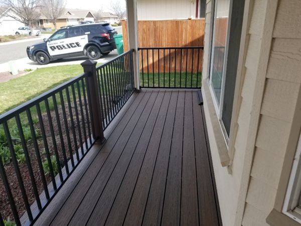 Transcends: Spiced Rum deck and Vintage Lantern Post & Black Balusters