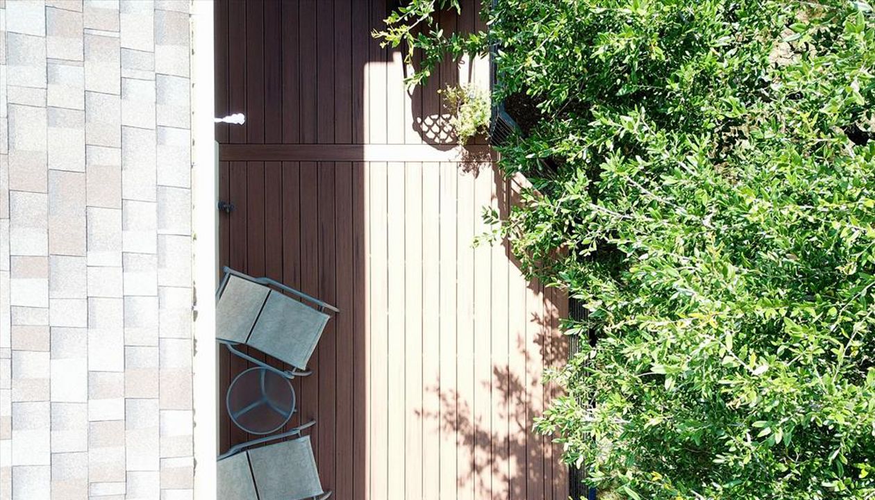 Aerial view of Trex deck, Austin, TX