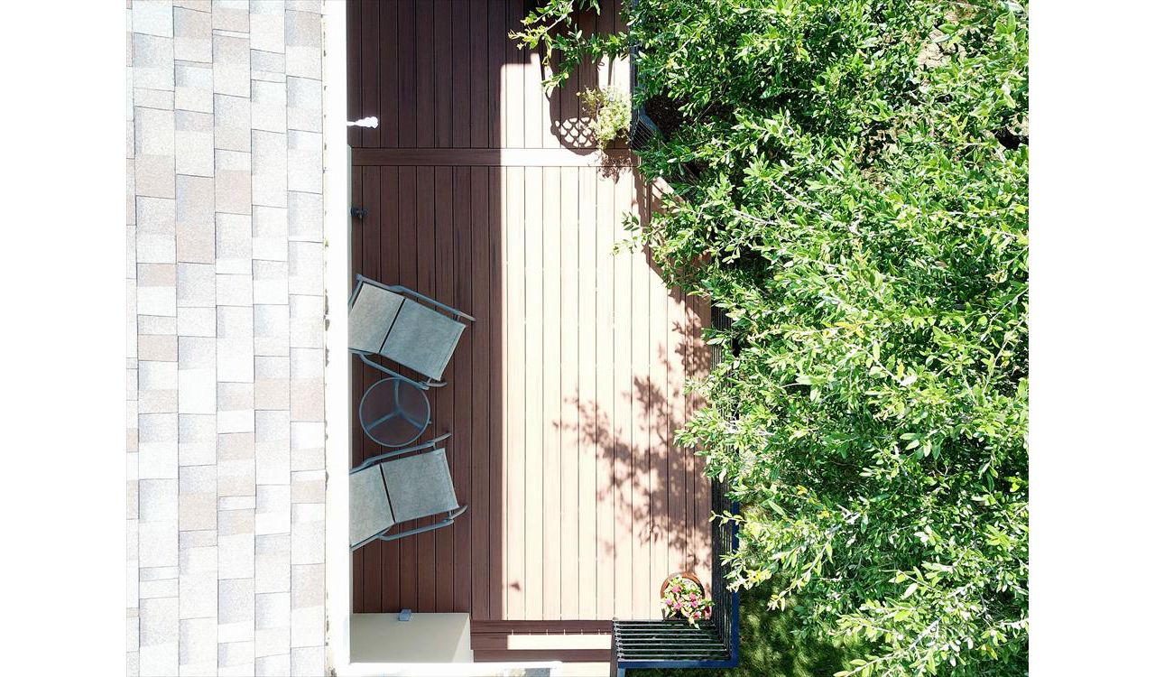 Aerial view of Trex deck, Austin, TX