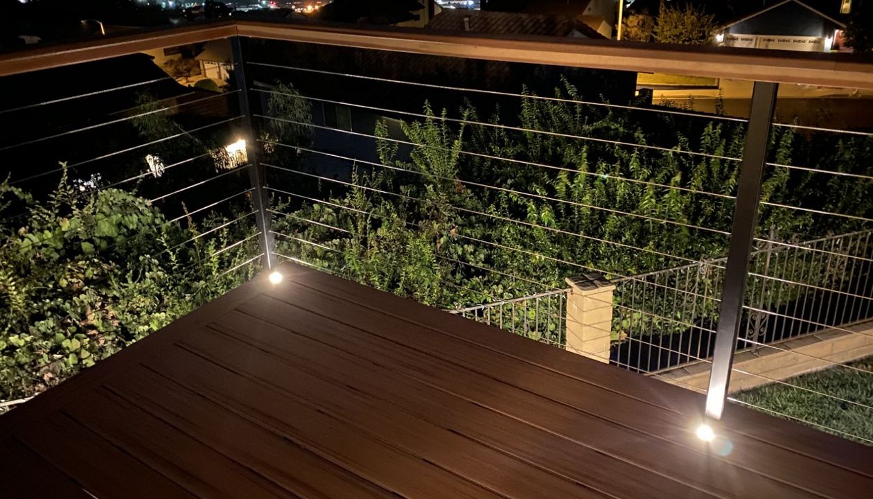 trex decking and feeney cable railings