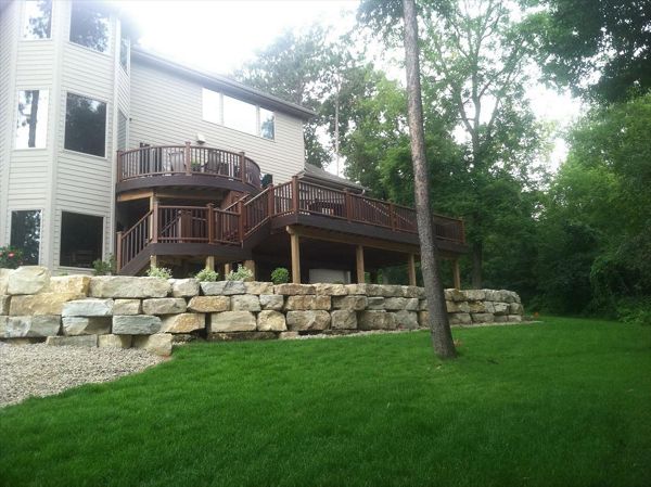 Trex Transcend Composite Deck &amp; Railing with All Sorts of Unique Curves and Built in Features Rochester MN