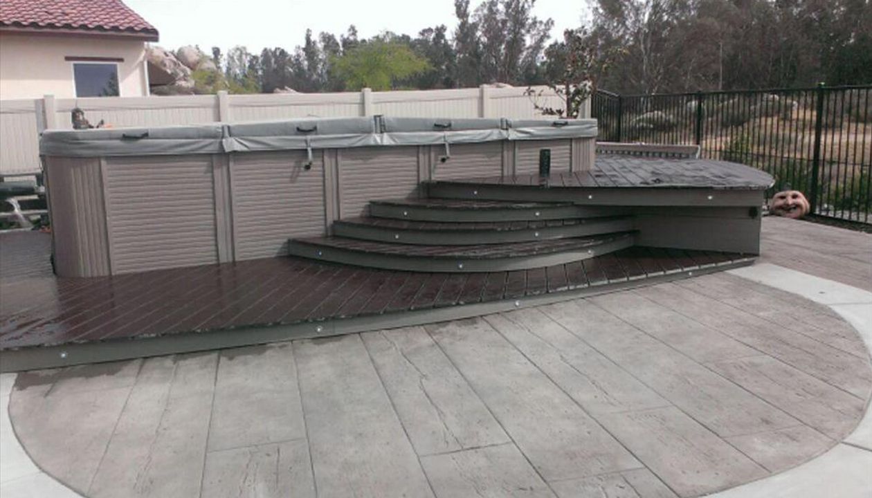 custom spa deck