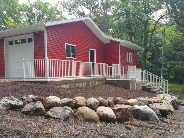 Trex Signature aluminum railing in white