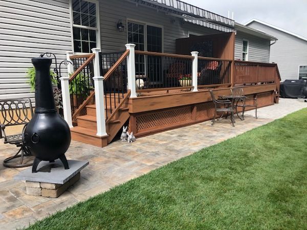 Trex Transcend Tiki Torch Decking with Tree House Railing Bellefonte Area