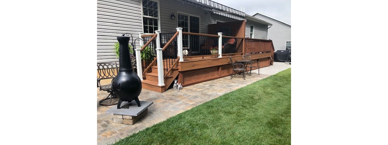 Trex Transcend Tiki Torch Decking with Tree House Railing Bellefonte Area