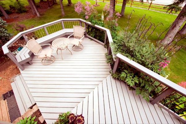 A front Trex porch by Treeline Construction