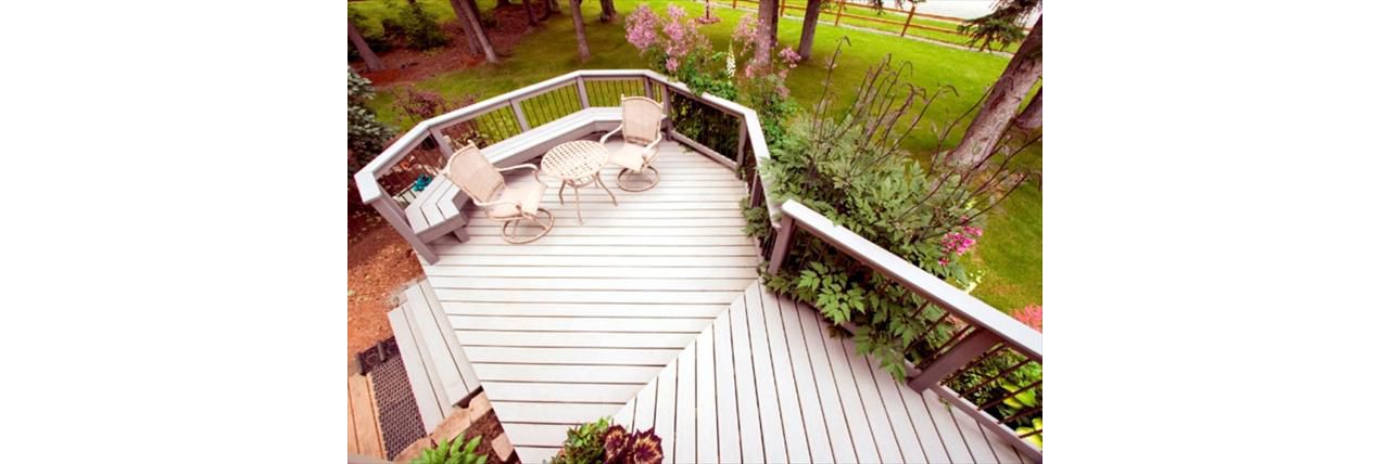 A front Trex porch by Treeline Construction