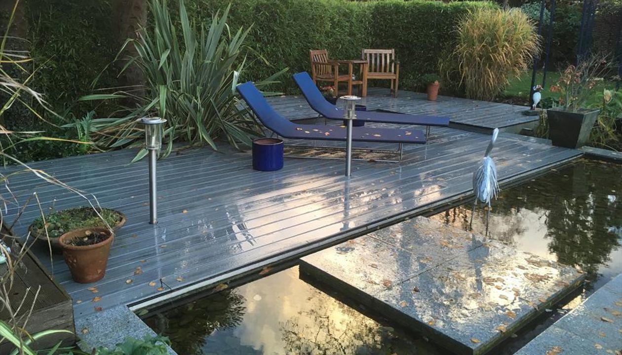 Trex Transcend Island Mist Decking in Walton on Thames , England UK