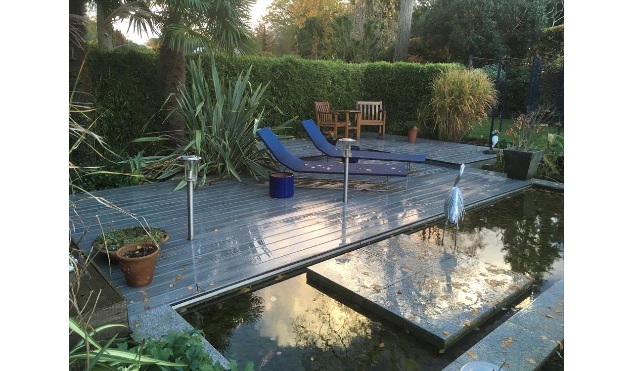 Trex Transcend Island Mist Decking in Walton on Thames , England UK