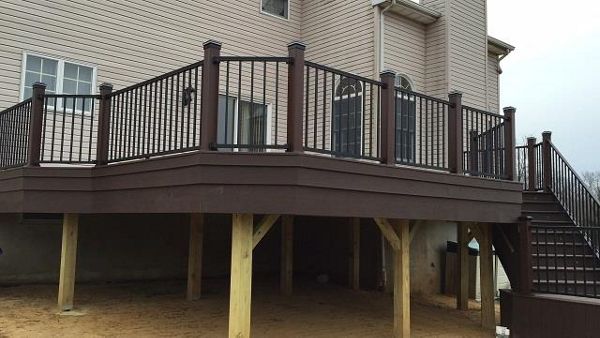 Trex Reveal railing with triple teir facia