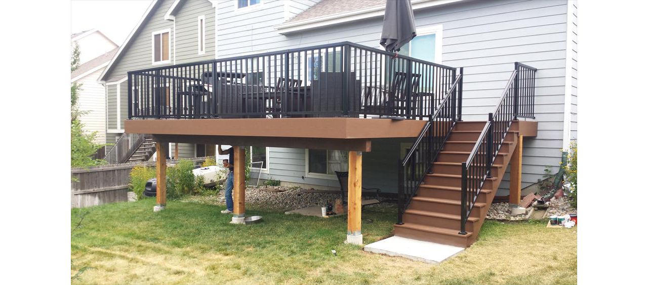 Trex Enhance Saddle Decking, Fascia, & black rails