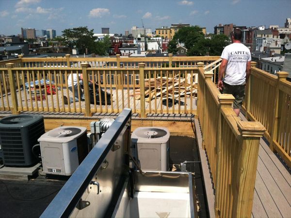 Trex Roof Decking w/pressure treated railings