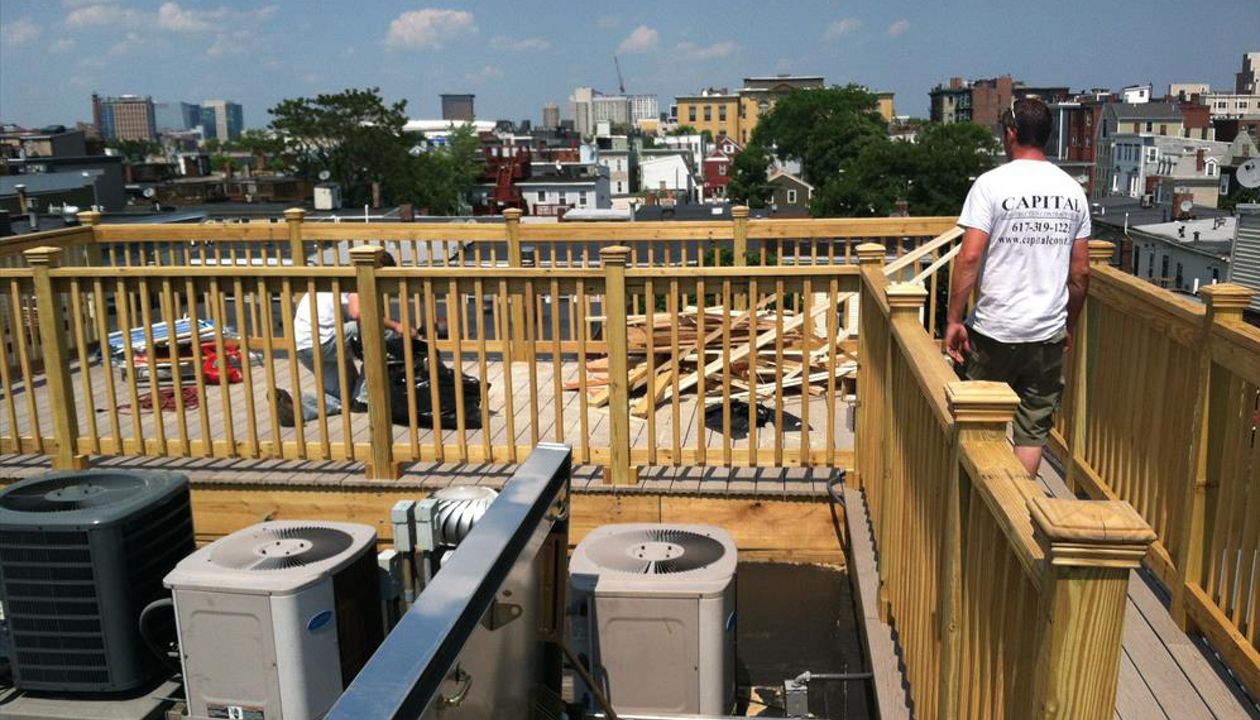 Trex Roof Decking w/pressure treated railings