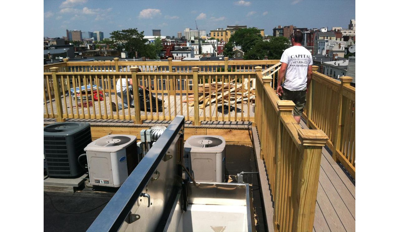 Trex Roof Decking w/pressure treated railings