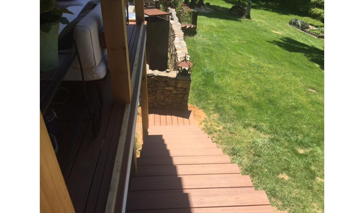 Trex Transcend stairs resist the warping and checking of wood