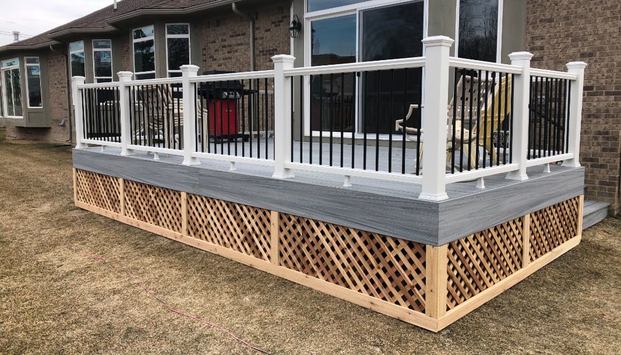 Foggy Wharf With White Transcends Black Metal Balusters