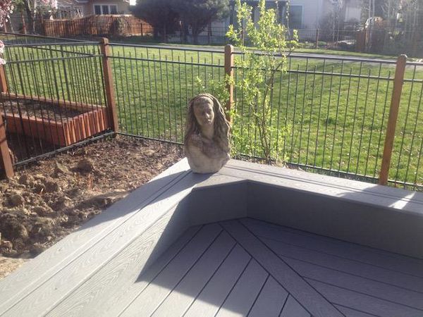 Grade Level w/ Low Bench Surround in Pebble Grey