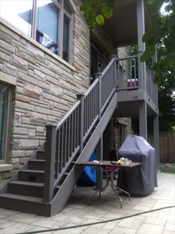 Gravel Path closed riser stair and porch