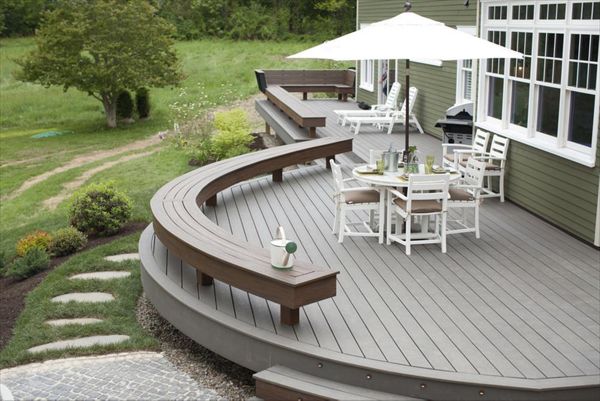 Trex Transcend Deck with curved bench