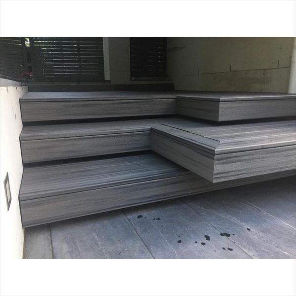 Trex island mist floating stairs.