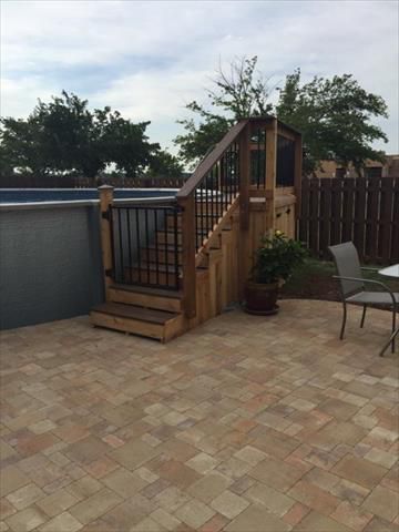 Above ground pool deck in Edmond, OK