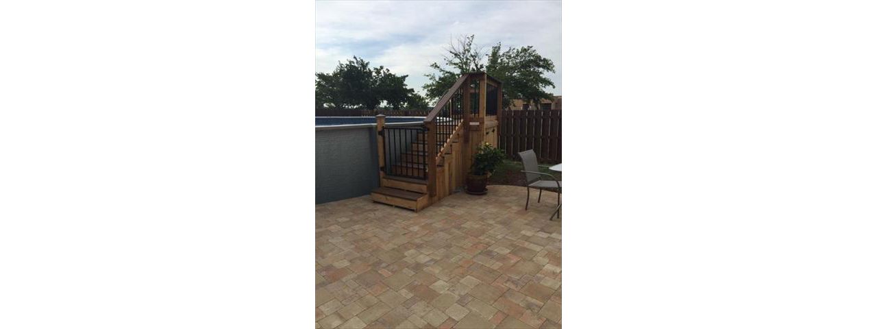 Above ground pool deck in Edmond, OK