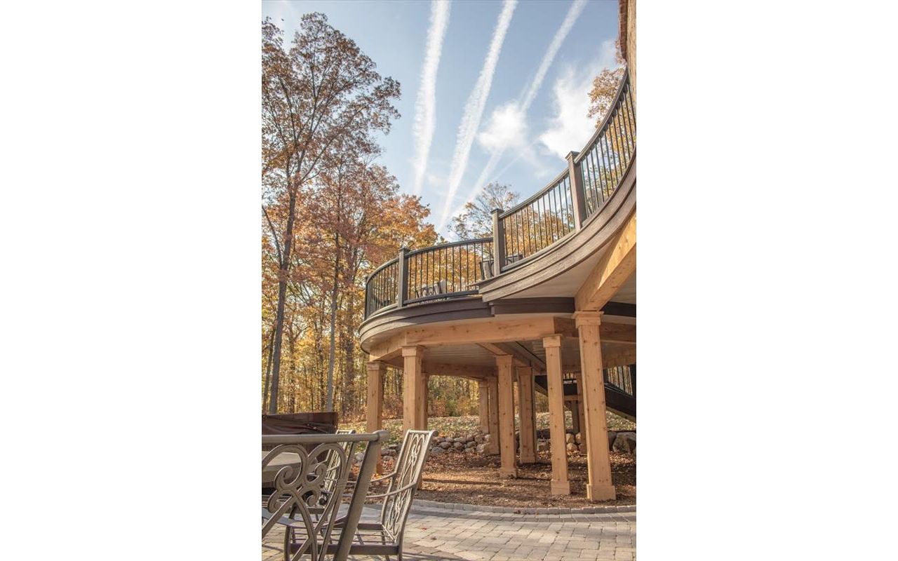 Trex transcends rope swing curved decking with Trex transcends vintage lantern border.