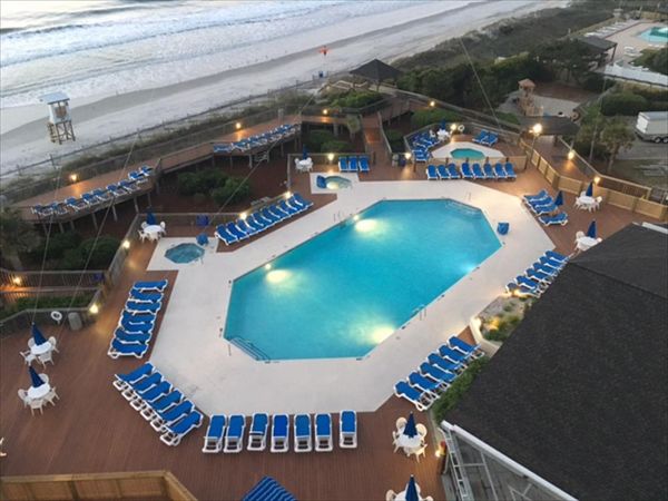 Trex around swimming pool and hot tubs