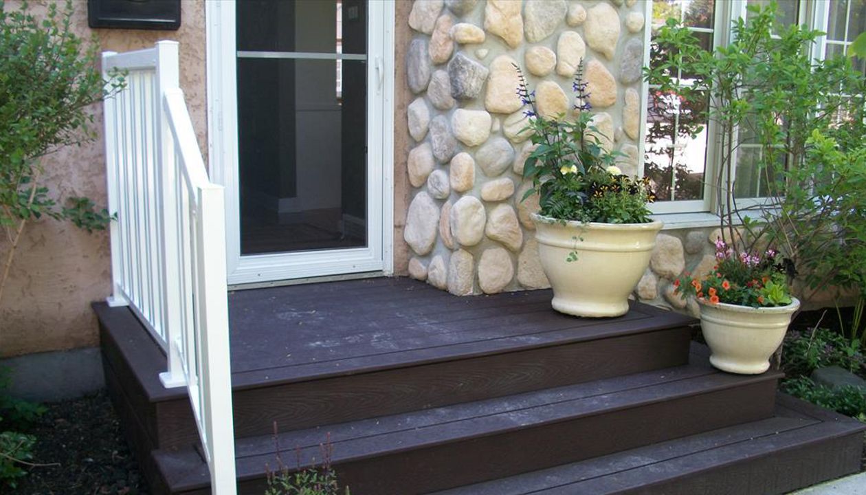 small front step and landing