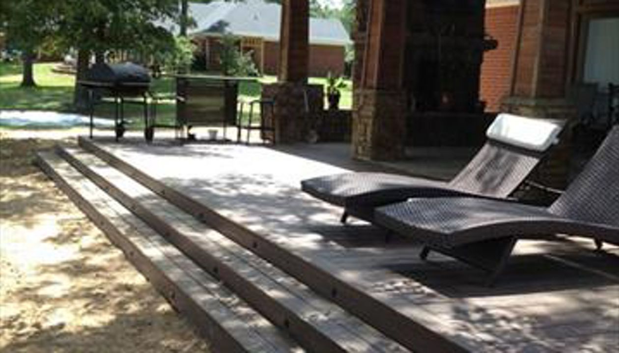 deck overlooking lake