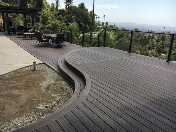 Radius perimeter Trex deck