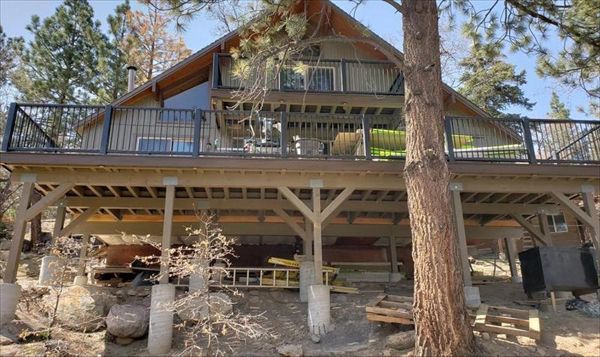 Deck renovation with Trex decking, facia and railing.