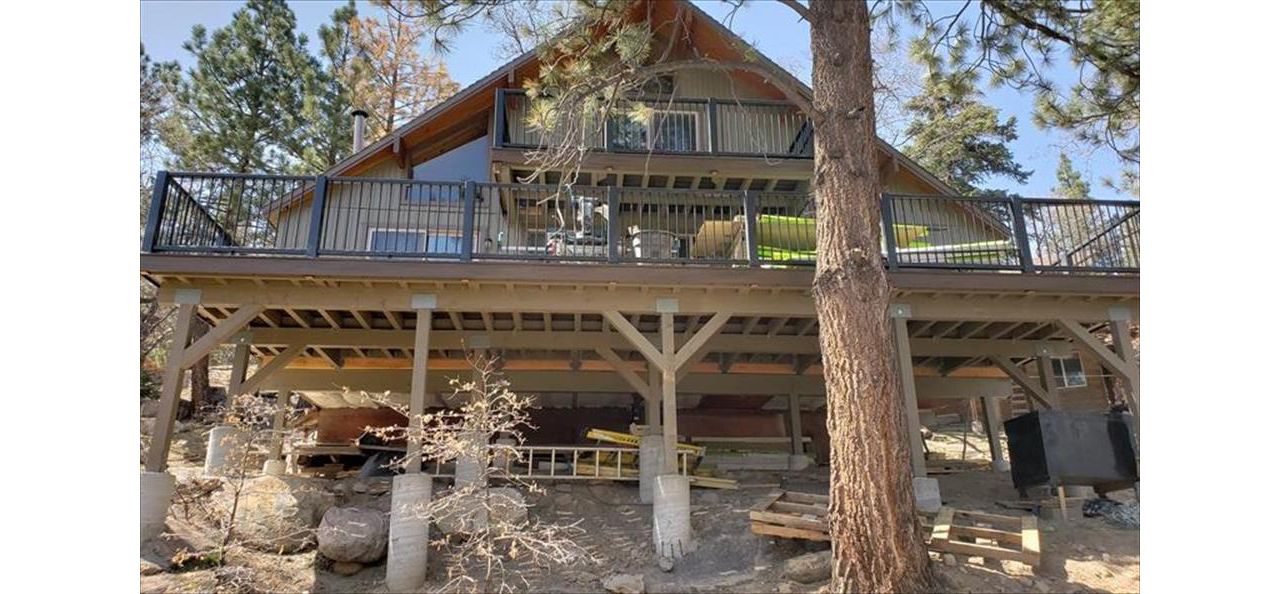 Deck renovation with Trex decking, facia and railing.