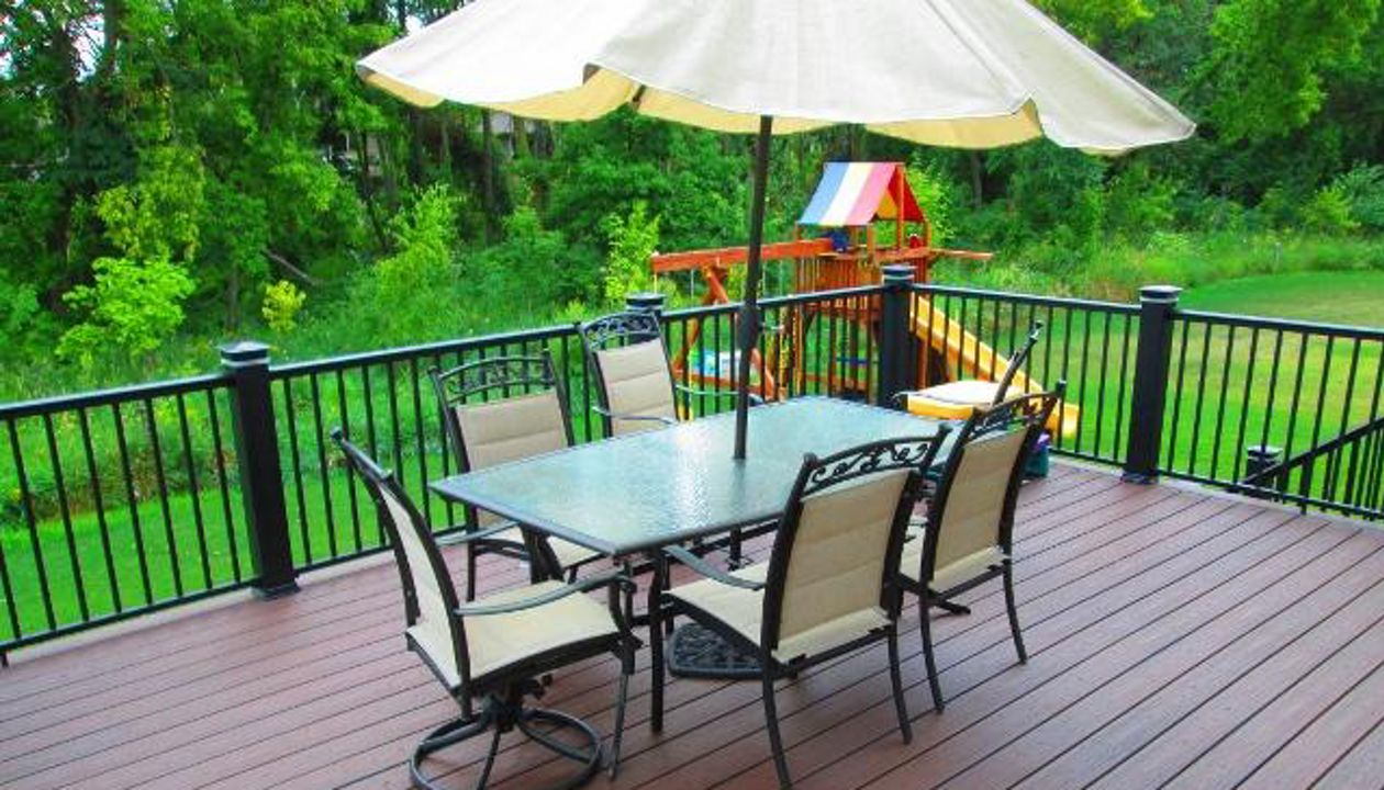 Trex decking in Lava Rock - Plymouth