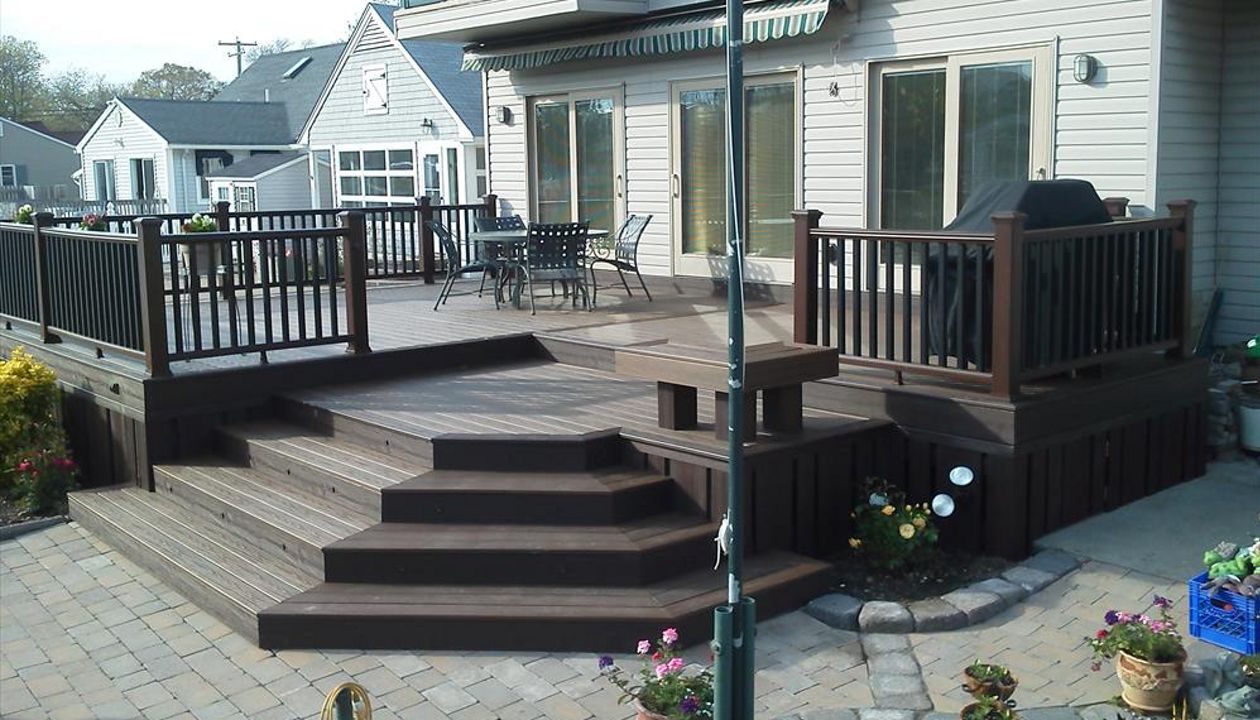Custom Trex Vintage Lantern Deck in Point Pleasant NJ in process