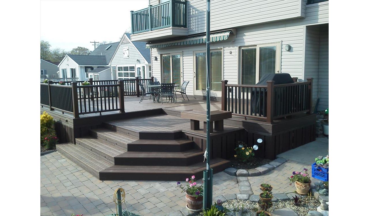 Custom Trex Vintage Lantern Deck in Point Pleasant NJ in process