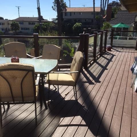 Trex custom designed composite deck, Torrance, California