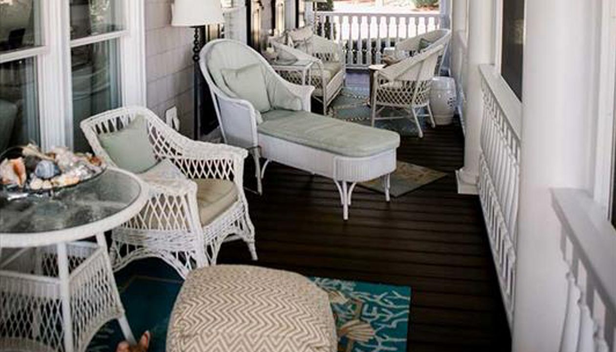 Wonderful Trex sitting area to relax out of the sun.